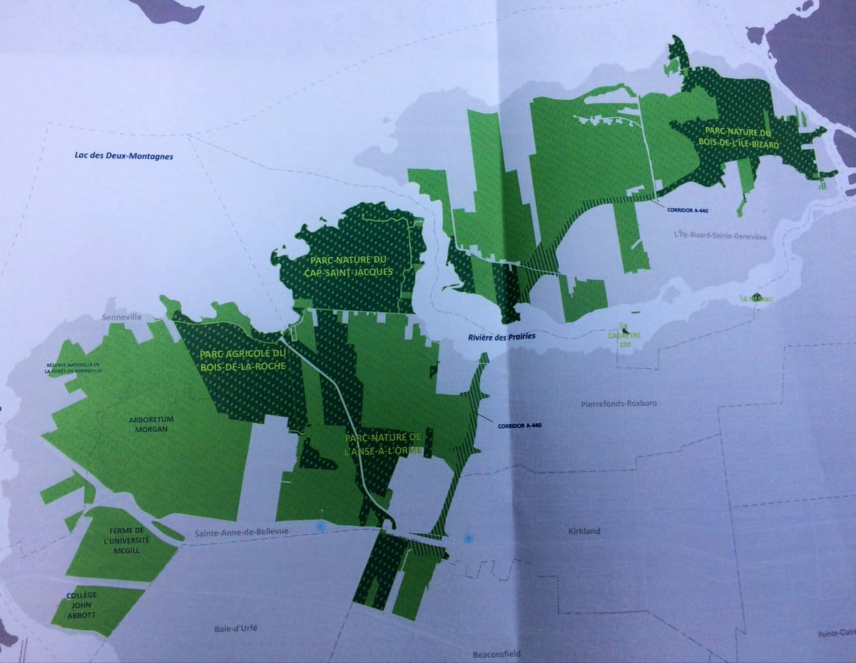 Montréal envisage de créer le plus grand parc urbain du pays 1 plan du parc
