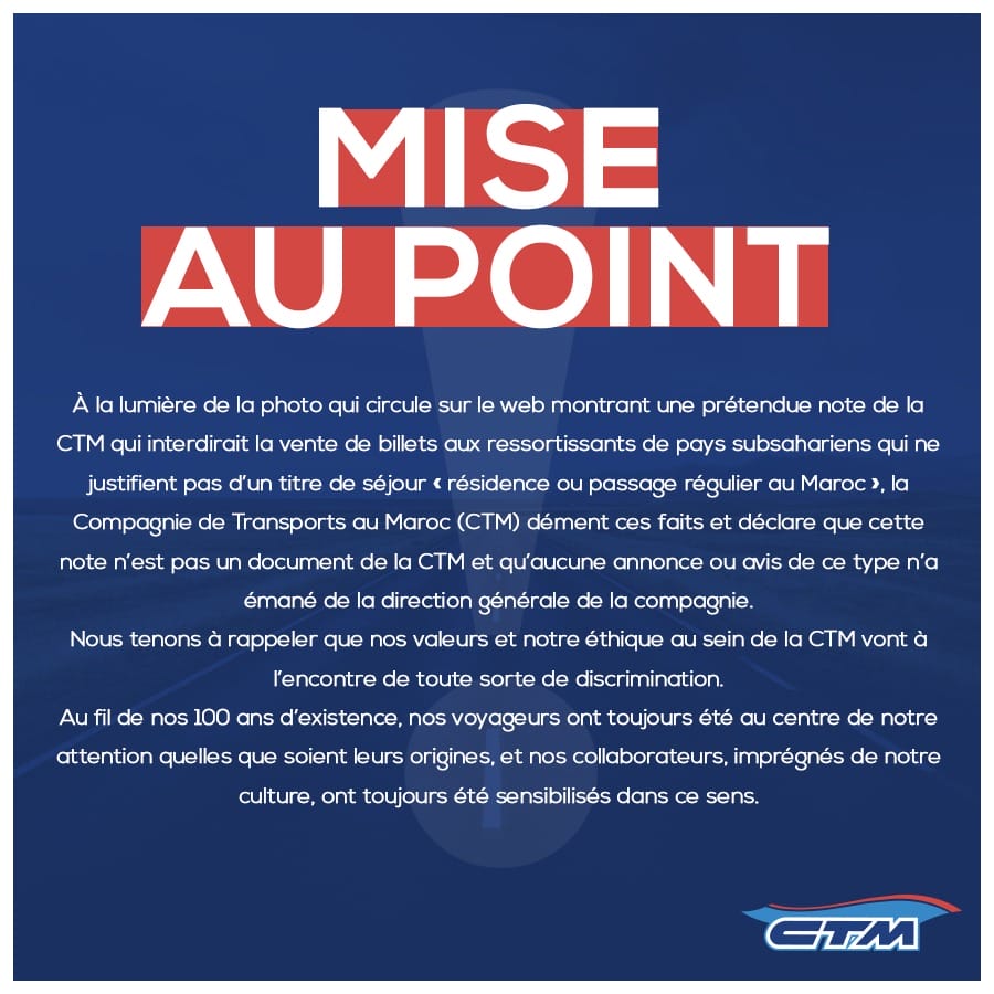 Accusée de racisme et de discrimination, la CTM réagit 2 Mise au point CTM