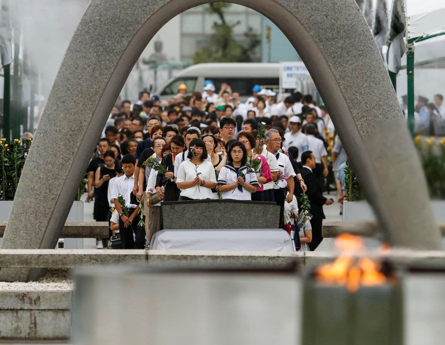 Hiroshima marque le 74e anniversaire du bombardement atomique