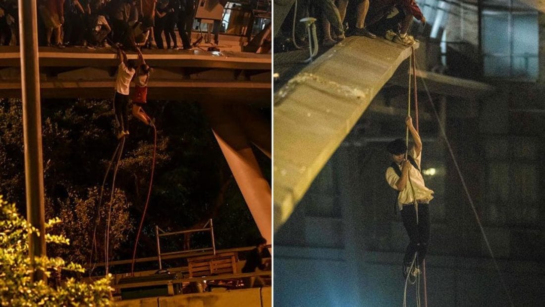 Hong Kong : des manifestants fuient l'université assiégée 2 24431dd6ed8e9d510a0081ae704158a8