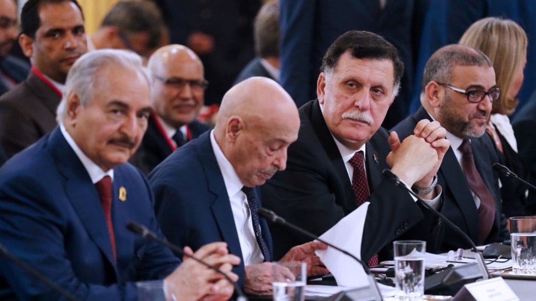 Conférence internationale d’urgence à Berlin sur le conflit libyen 2 haftar_sarraj