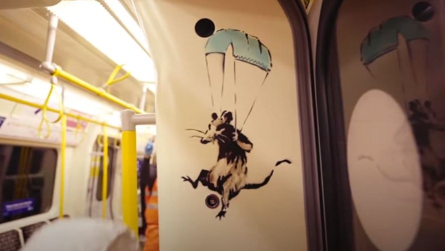 Banksy défend le port du masque dans le métro de Londres