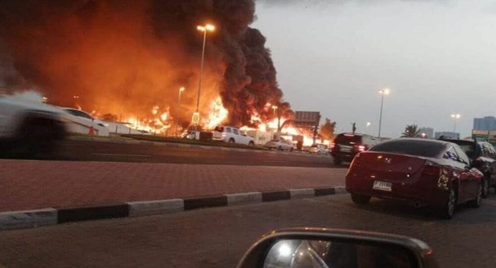 Un incendie massif ravage le marché d’Ajman aux Émirats arabes unis