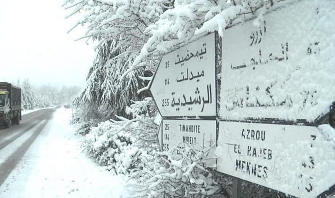 Fortes chutes de neige dans plusieurs régions du Royaume 2 chutes de neige maroc