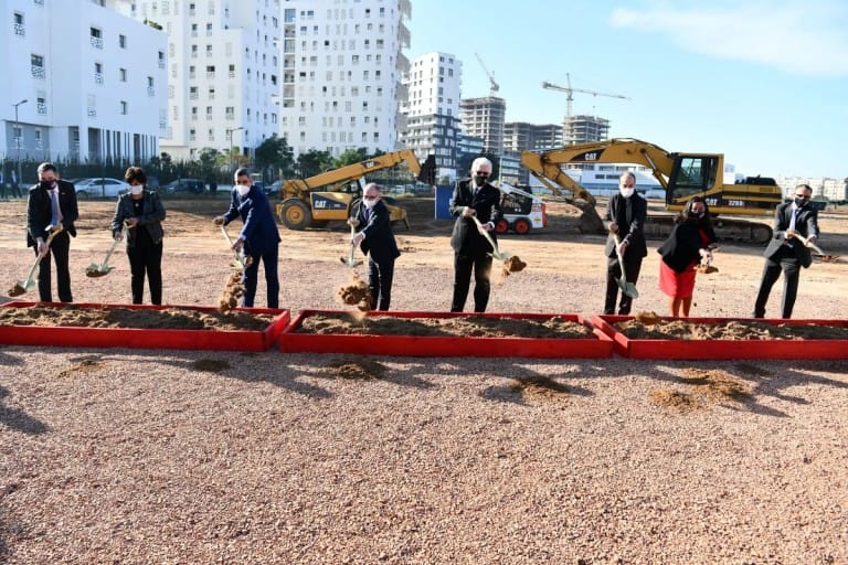 Cérémonie pour la pose de la première pierre du nouveau consulat général américain dans le centre urbain de Casa-Anfa ©️ US Embassy Morocco/Twitter