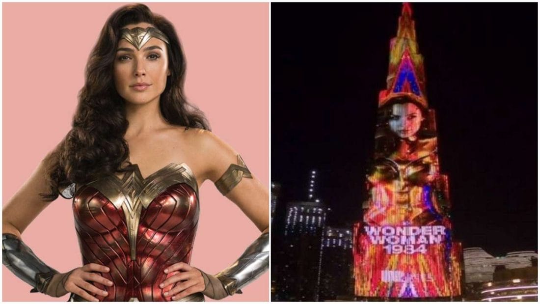Wonder Woman illumine Burj Khalifa à Dubaï