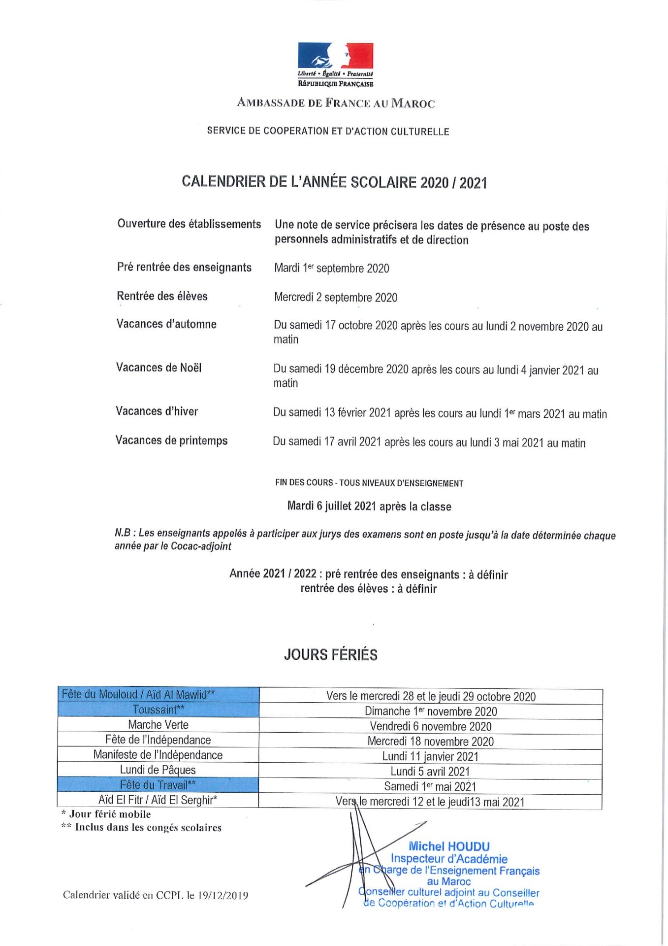 vacances mission