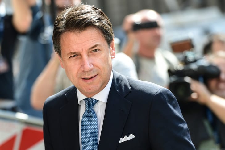 Le Premier ministre italien démissionnaire Giuseppe Conte © DR