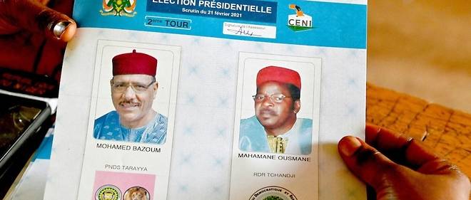 Les deux candidats : Mohamed Bazoum et son opposant Mahamane Ousmane © AFP