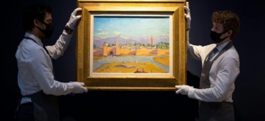 La toile de Churchill représentant la Koutoubia vendue à plus de 8 millions d’euros 2 La toile de l’ancien Premier ministre britannique, Winston Churchill, représentant le minaret de la mosquée Koutoubia à Marrakech