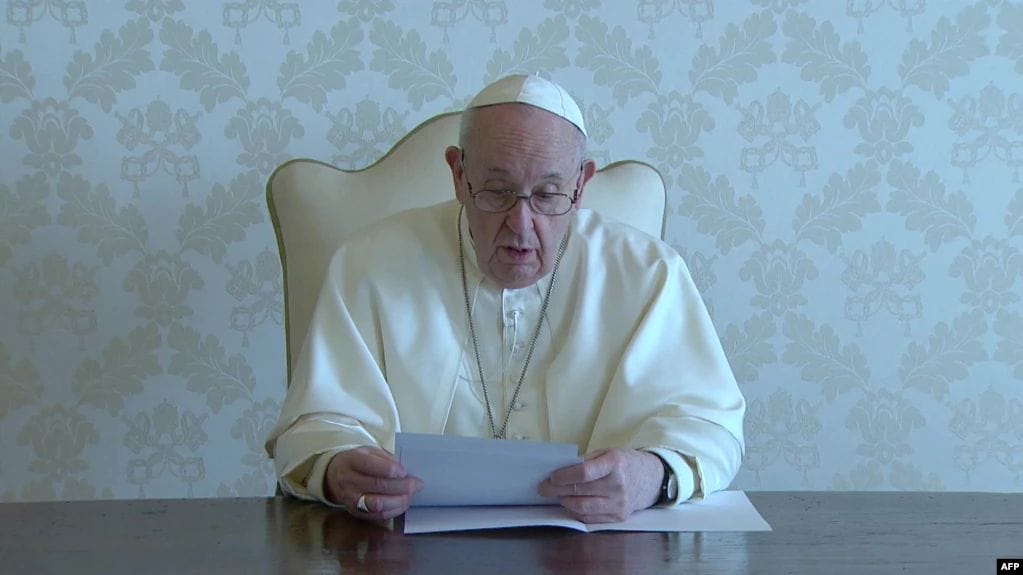 Le pape s'est adressé aux Irakiens, le 4 mars 2021 © Capture d'écran