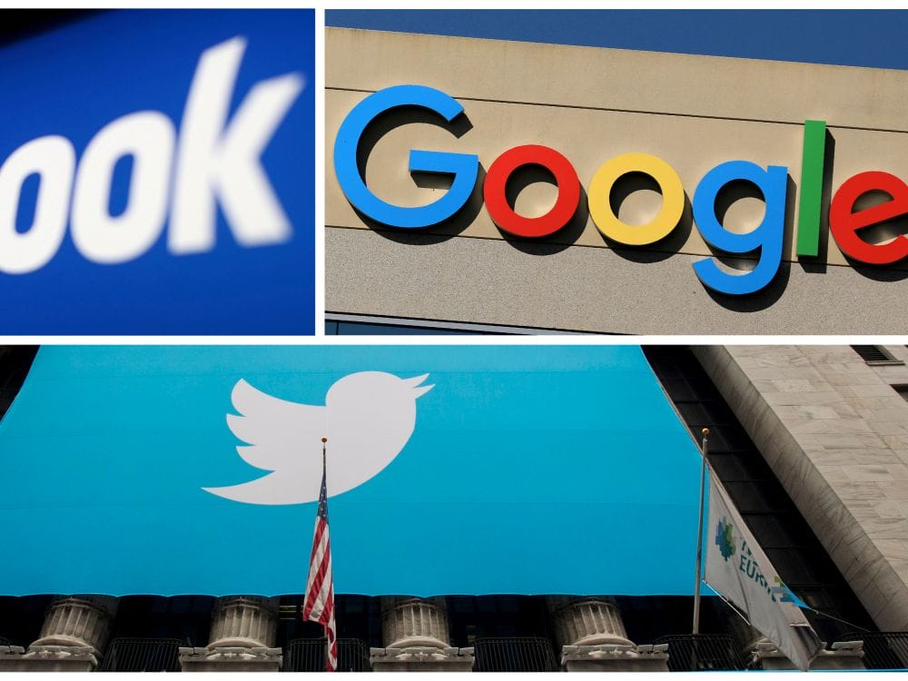 Google, Facebook et Twitter