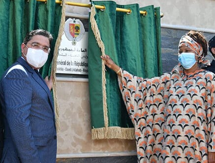 Dakhla : inauguration du consulat général du Sénégal 1 Nasser Bourita et Aïssata Tall Sall lors de l'inauguration du consulat général du Sénégal à Dakhla © DR