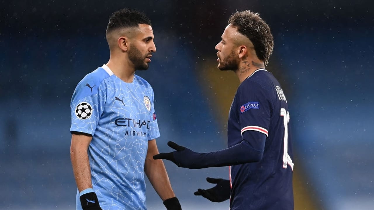 L'altercation entre Neymar et Mahrez © DR