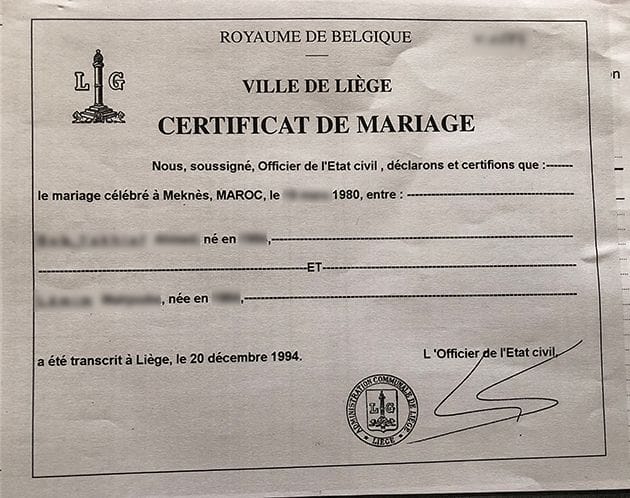 Mariage mixte : la grande épreuve 1 modèle acte