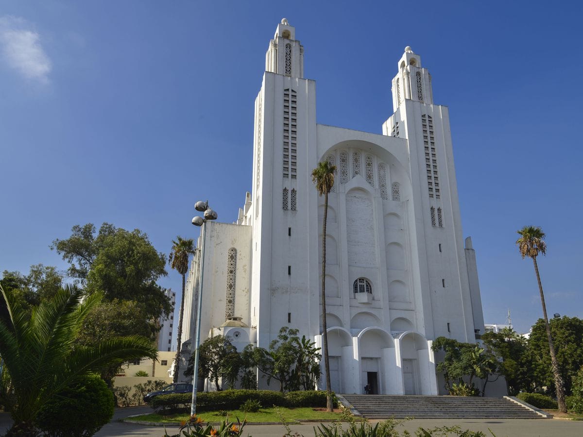 Cathédrale du Sacré-Cœur construite à Casablanca en 1930 par l'architecte Paul Tournon. Cet ancien sanctuaire catholique accueille aujourd'hui expositions et manifestations culturelles © DEGAS JEAN-PIERRE / HEMIS.FR