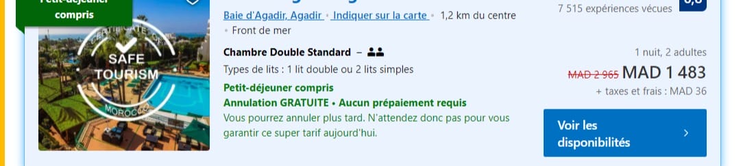 -30% dans les hôtels : la vraie fausse réduction 1 Agadir