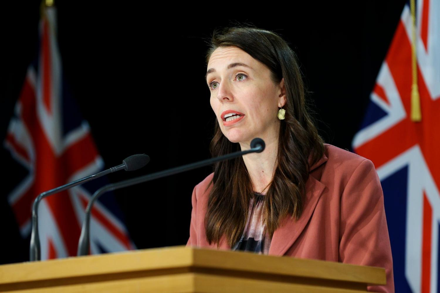Conférence de presse de la Première ministre néo-zélandaise, Jacinda Ardern, à la suite de l'attaque au couteau dans un supermarché d'Auckland, en Nouvelle-Zélande, le vendredi 3 septembre 2021. © NZ Herald