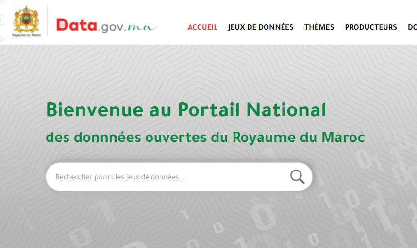 Open Data : nouvelle version du portail "data.gov.ma" 2 data
