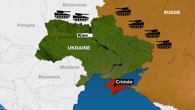 Les forces russes entrent en Ukraine 2 Carte Ukraine