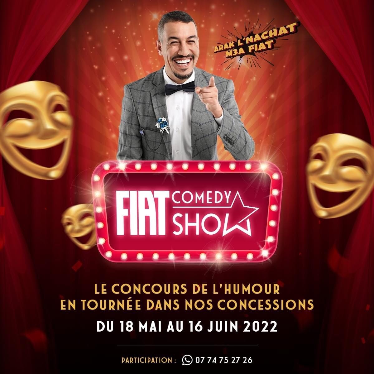 «FIAT COMEDY SHOW», un tremplin pour les talents de demain