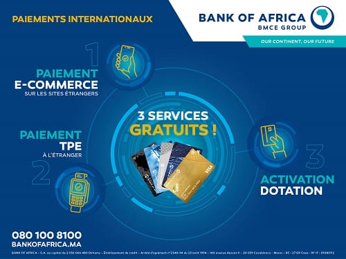 Exonération des commissions chez BANK OF AFRICA © DR