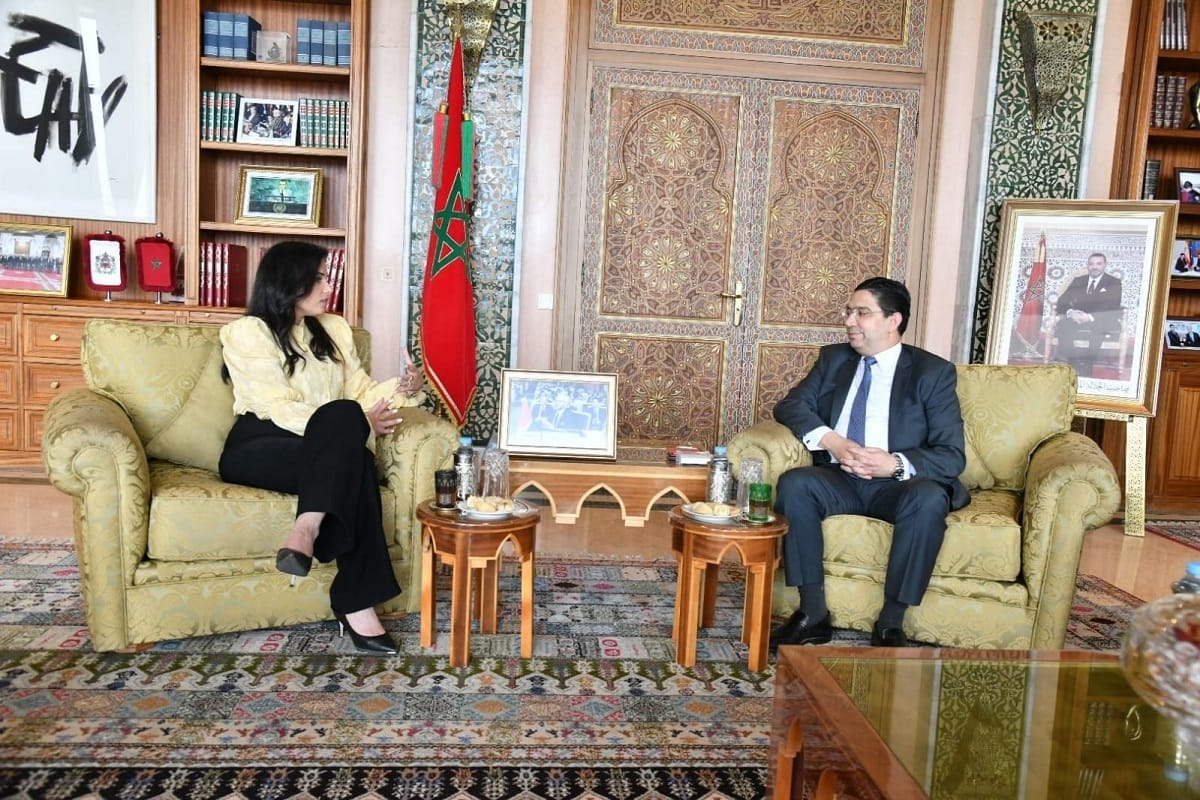 La ministre israélienne de l’Intérieur, Ayelet Shaked, avec le ministre des Affaires étrangères, de la Coopération africaine et des Marocains résidant à l’étranger, Nasser Bourita © DR