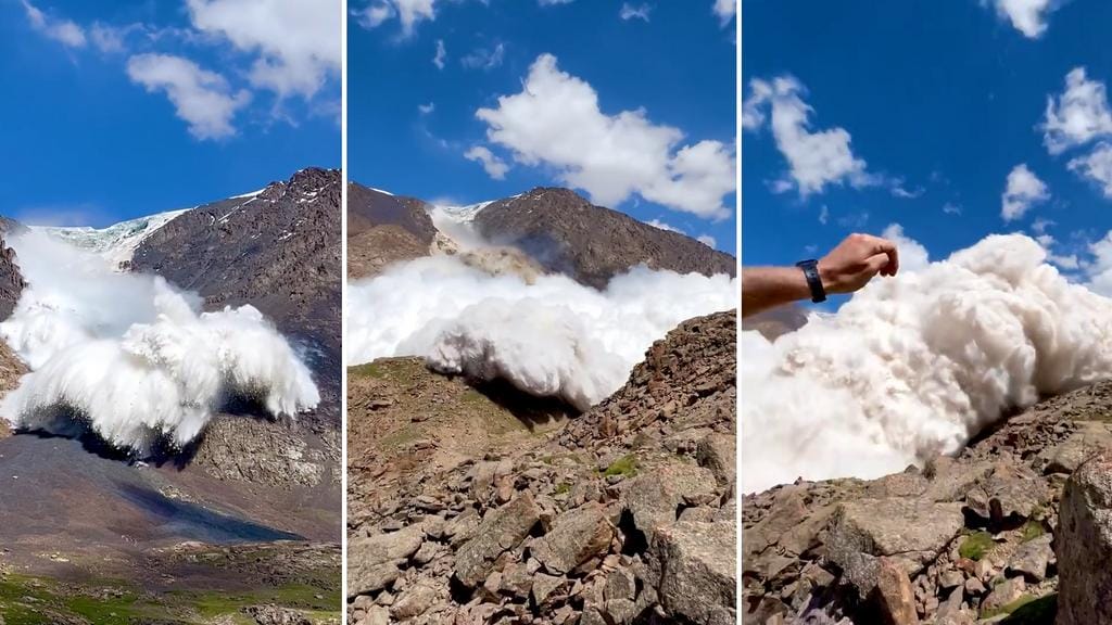 Effondrement d’un glacier au Kirghizistan : grand moment de frayeur pour des randonneurs