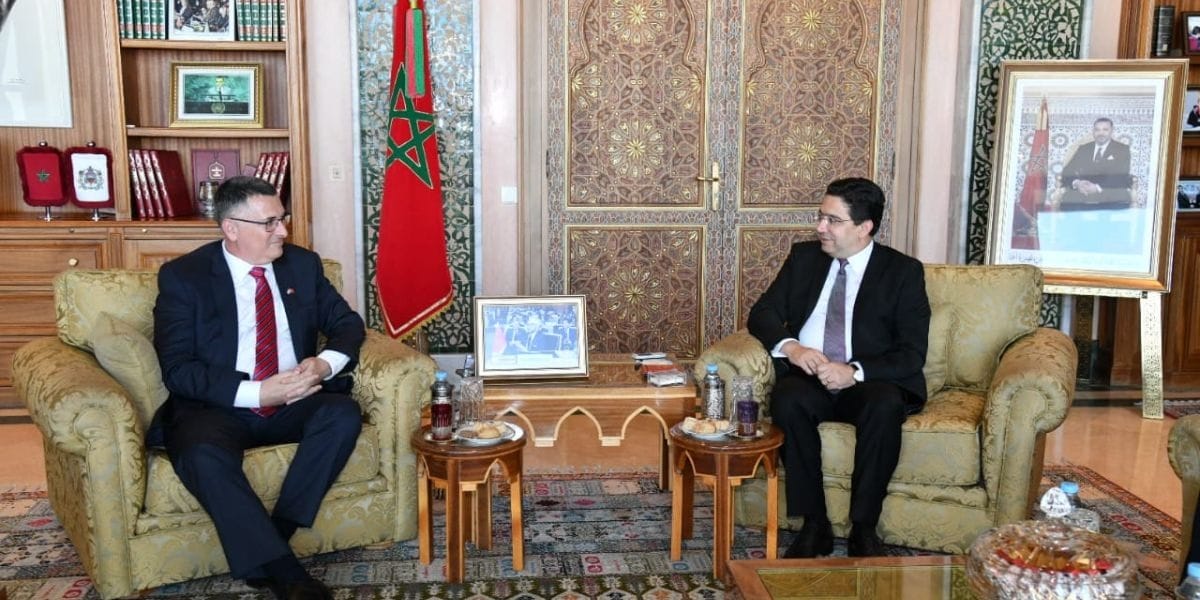 Nasser Bourita, ministre des Affaires étrangères, de la Coopération africaine et des Marocains résidant à l'étranger, en compagnie du vice-premier ministre et ministre israélien de la Justice, Gideon Saar © MAP