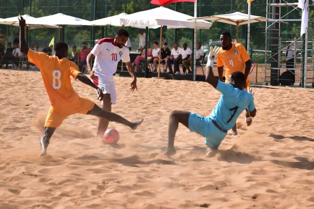 maroc côte d'ivoire beach soccer