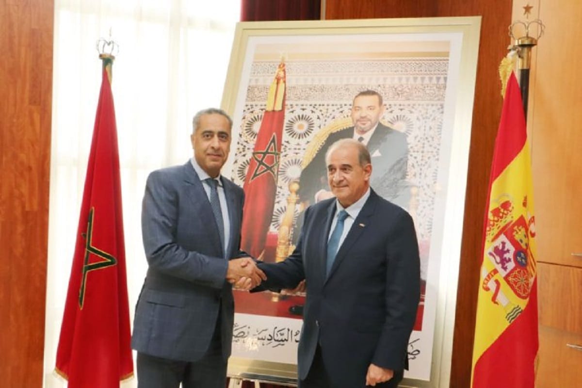 Le directeur général de la sûreté nationale et de la surveillance du territoire, Abdellatif Hammouchi, en compagnie du directeur général de la police espagnole, Francisco Pardo Piqueras © DR