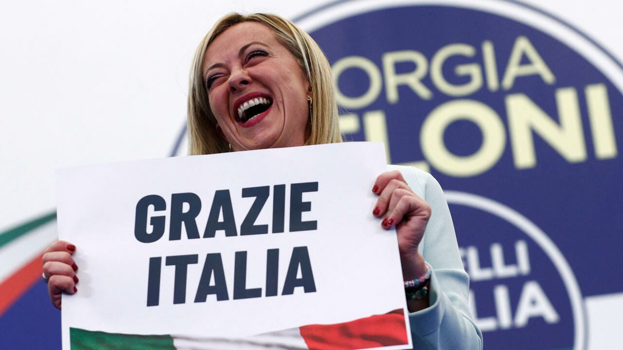 En Italie, le parti post-fasciste de Giorgia Meloni donné vainqueur des législatives