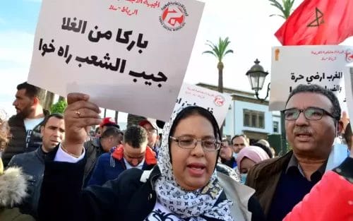 manifestations contre vie chere maroc