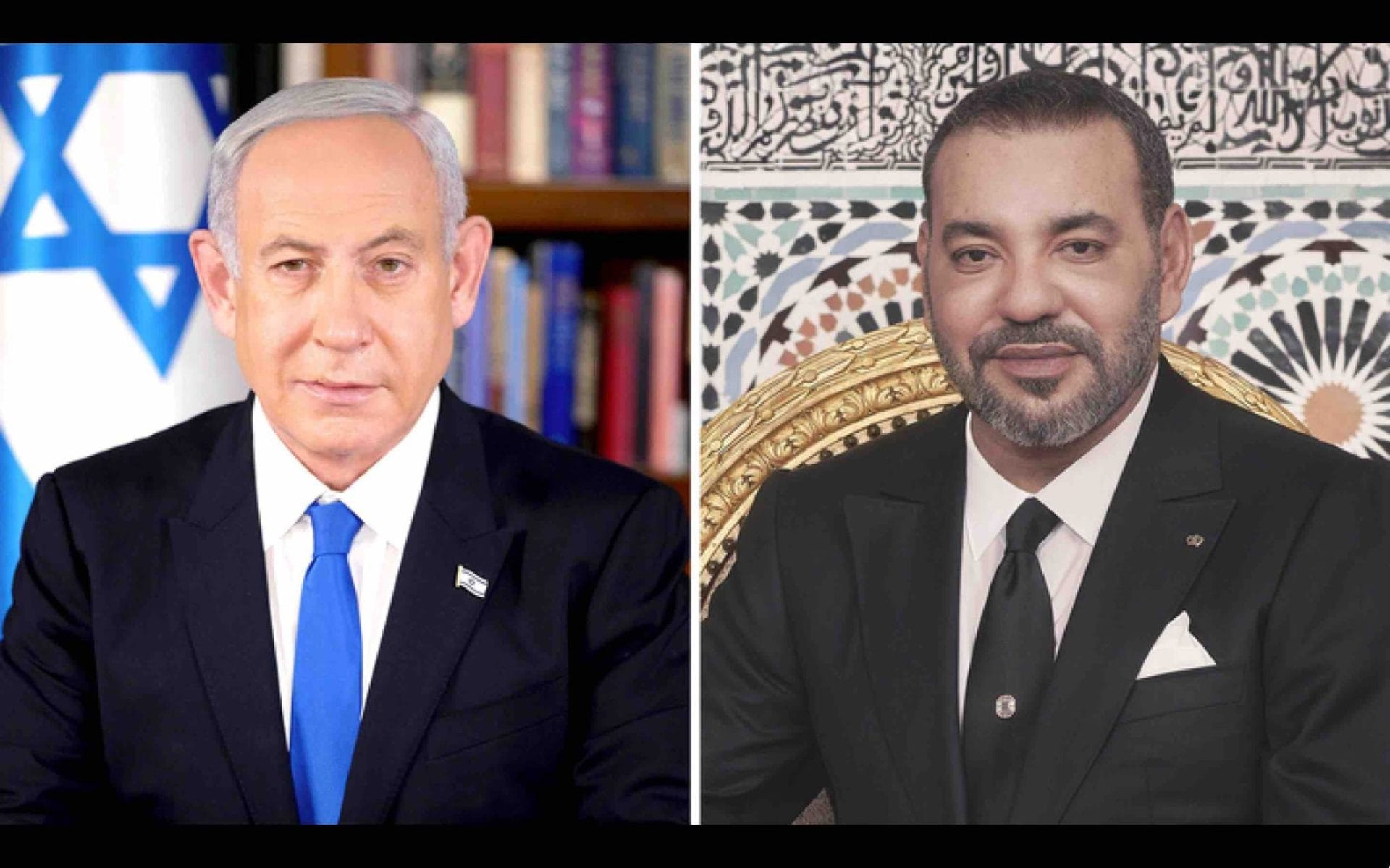 Le Roi Mohammed VI et Benyamin Netanyahu