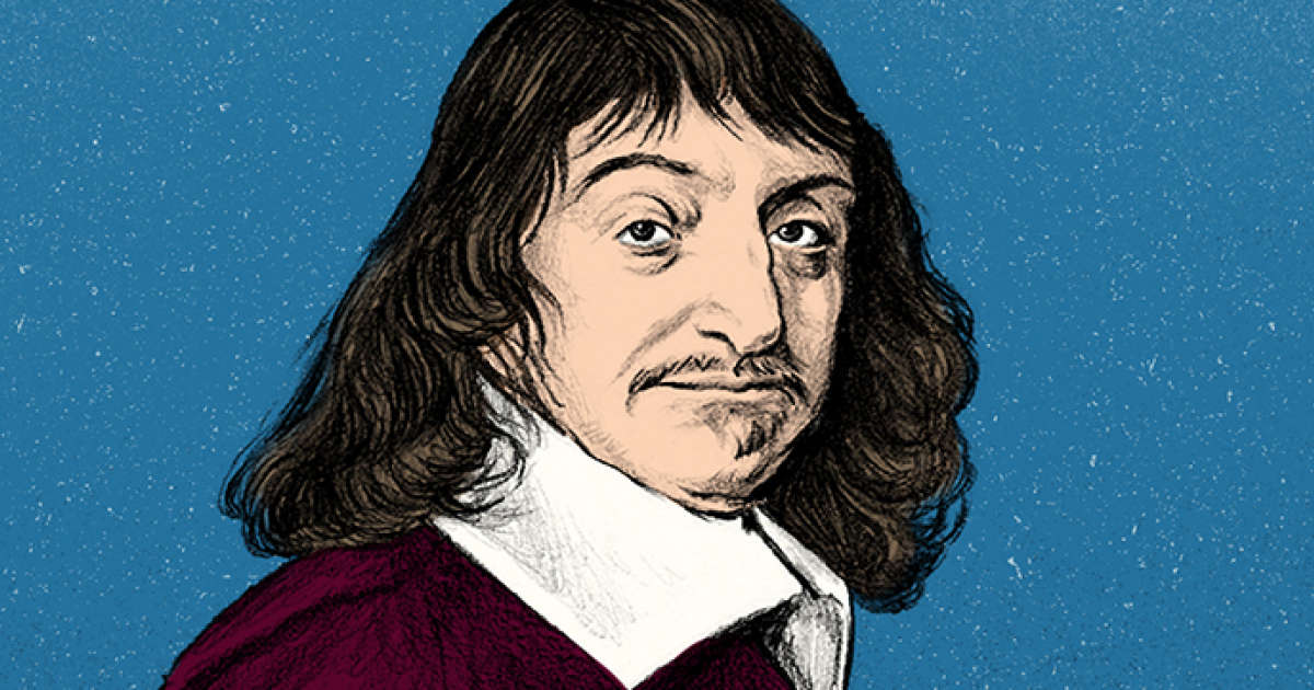 Illustration de René Descartes. © JENNIFER DIONISIO POUR L'OBS