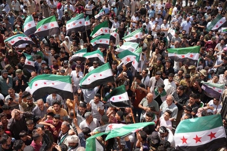 syrie-manifestation Syrie : des manifestants dans le sud réclament la chute du régime