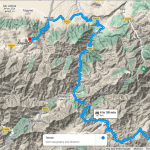 Cartographie des routes encore coupées à la circulation à 9h lundi 11 septembre 2023, P2034 reliant Azgour à Ighil. © Ministère de l’Équipement et de l’Eau