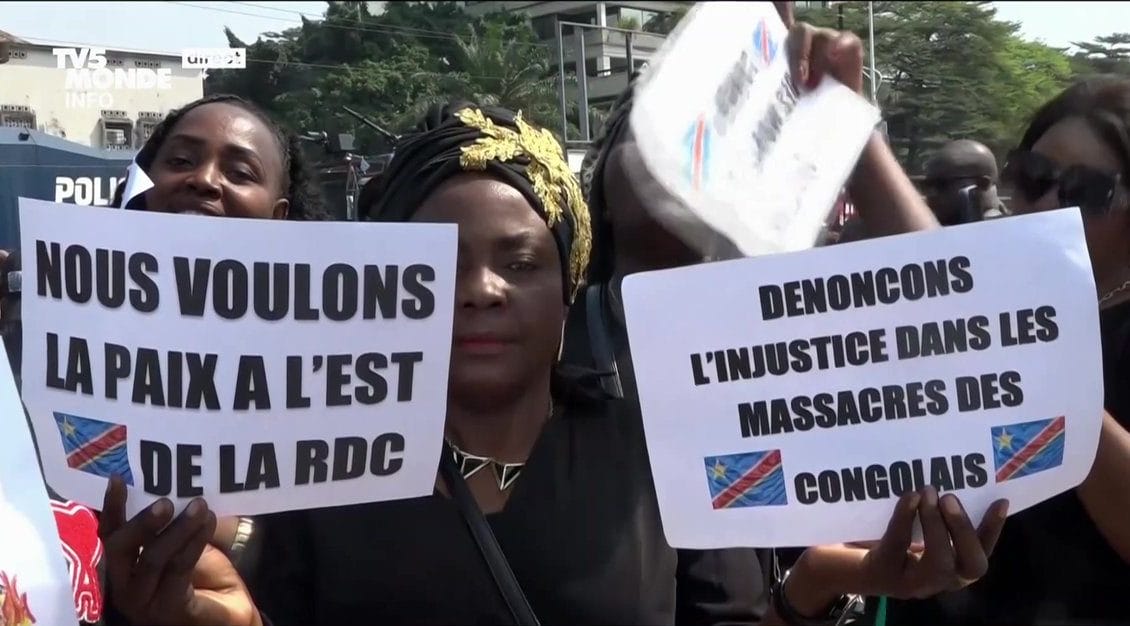 RDC : les Ivoiriennes manifestent contre la violence