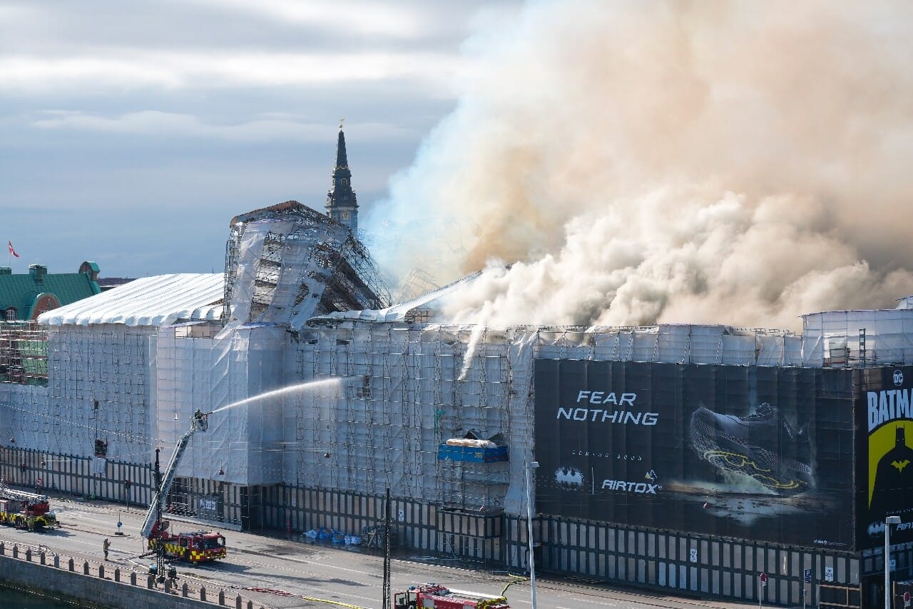 incendie bourse copenhague