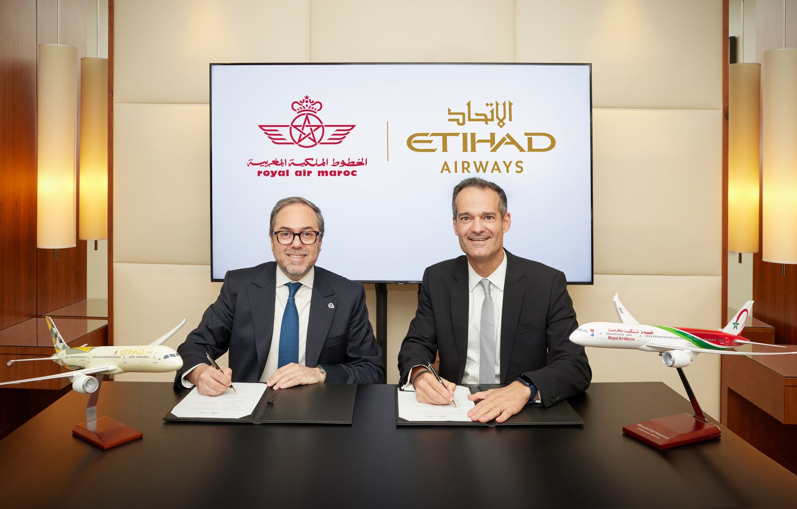 Etihad Airways et Royal Air Maroc signent un mémorandum d'entente