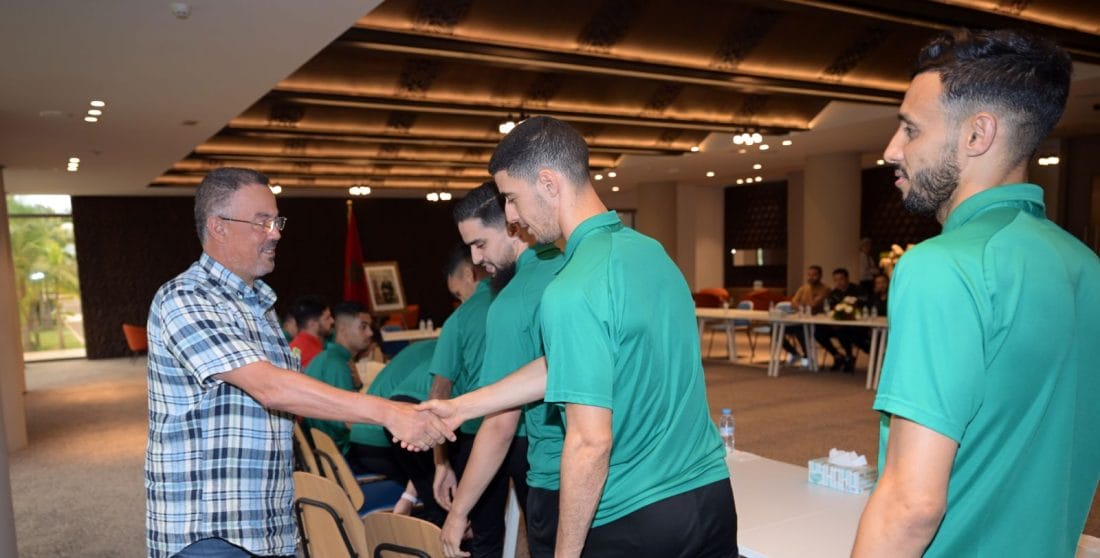 Mondial 2024 : Lekjaâ rencontre les Lions de futsal avant leur départ en Ouzbékistan 2 WhatsApp Image 2024 08 28 at 19.10.41