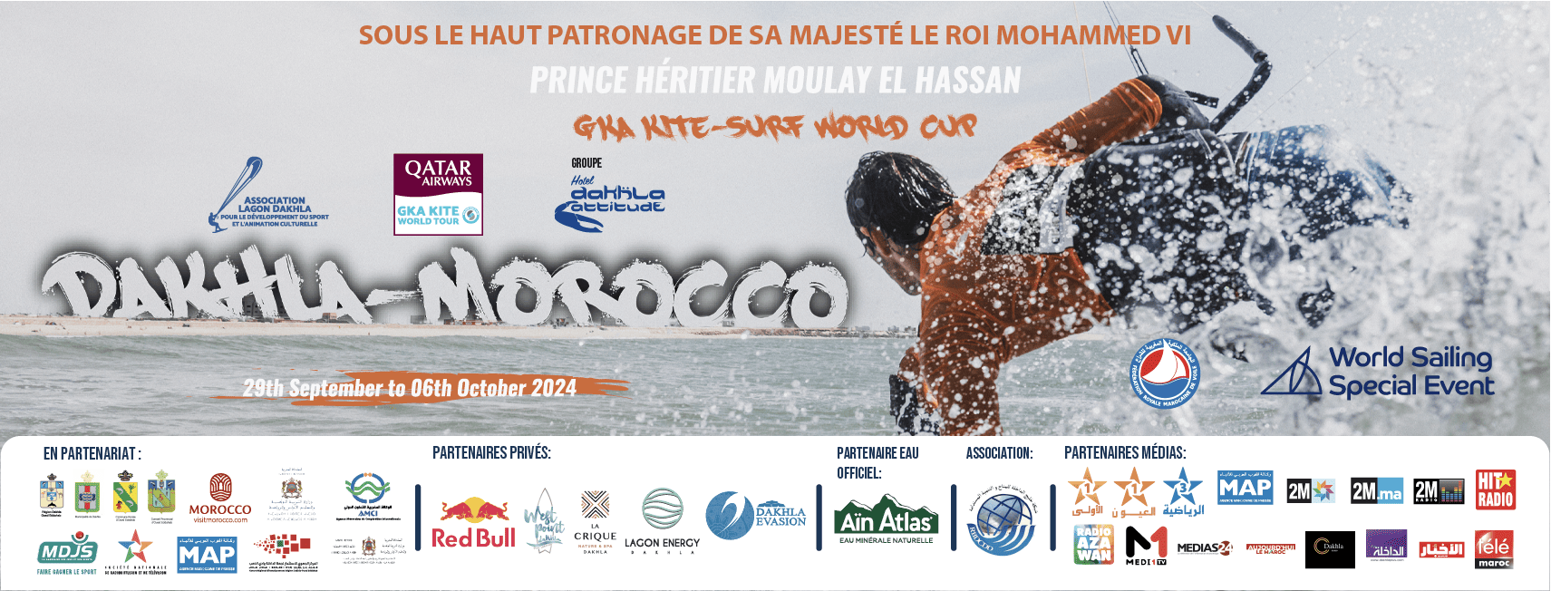 Dakhla accueille la 14ème édition de la Coupe du monde du Kitesurf et la 3ème édition de la Coupe du monde du Wingfoil Dakhla accueille la 14ème édition de la Coupe du monde du Kitesurf et la 3ème édition de la Coupe du monde du Wingfoil