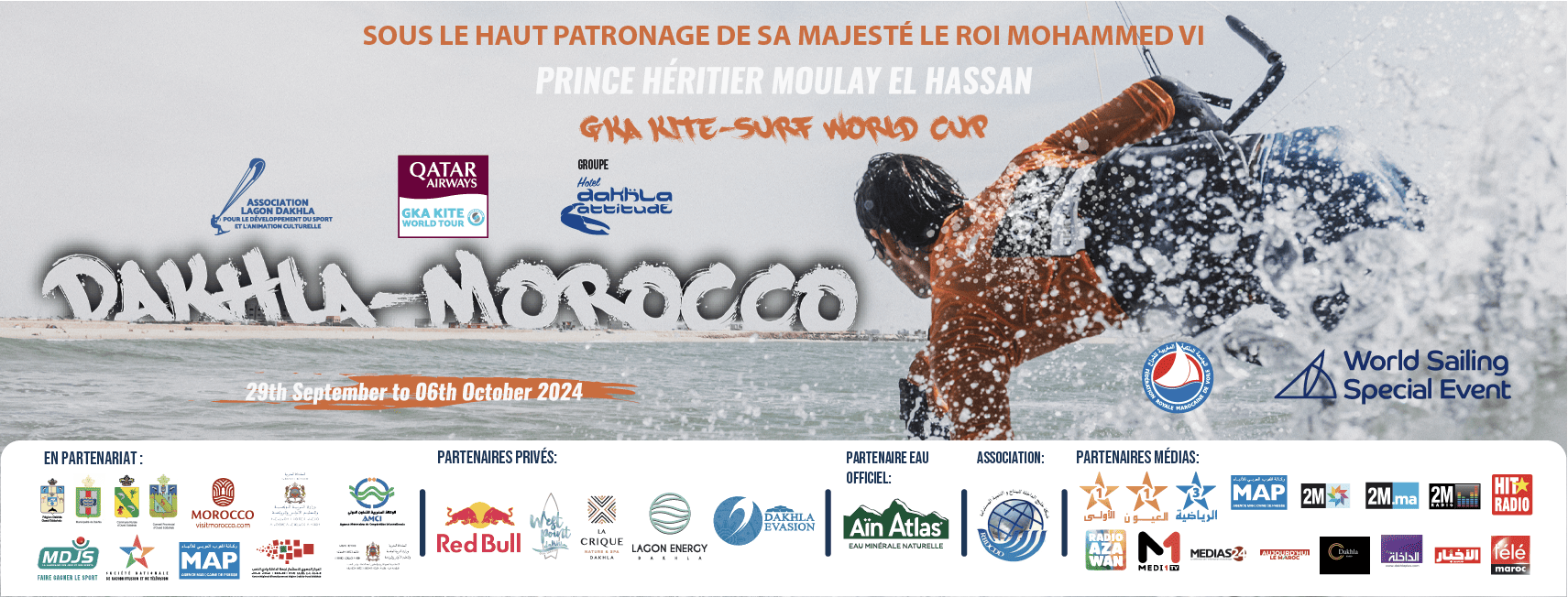 Dakhla accueille la 14ème édition de la Coupe du monde du Kitesurf et la 3ème édition de la Coupe du monde du Wingfoil