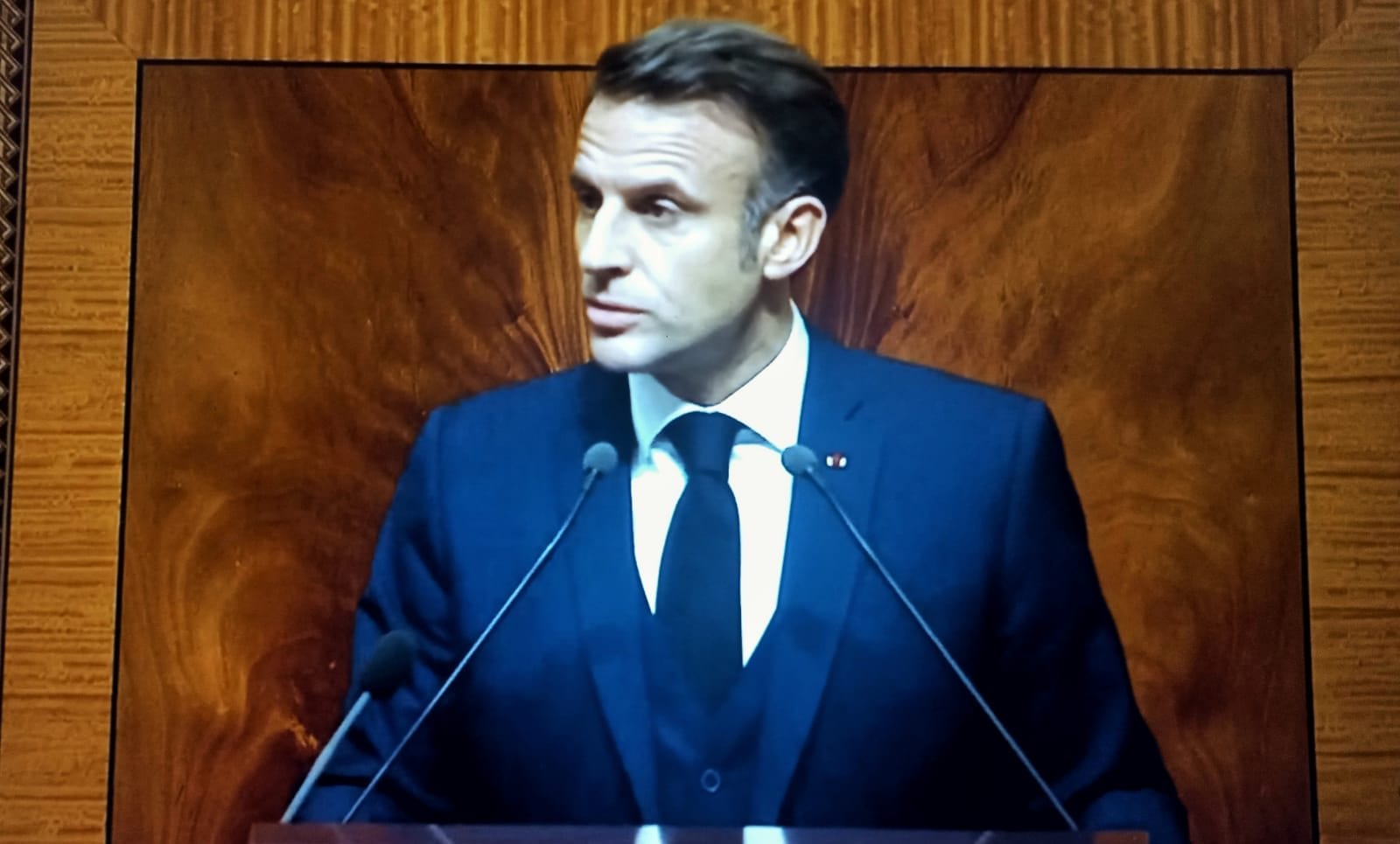 Emmanuel Macron prononce un discours devant les deux Chambres du Parlement