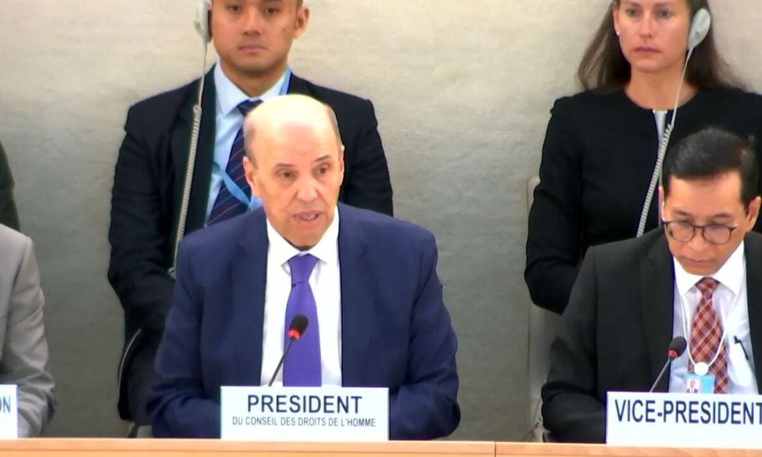 Omar Zniber préside un débat à Genève sur les entreprises et les droits de l’Homme 2 OMAR ZNIBER CDH lebrief.ma