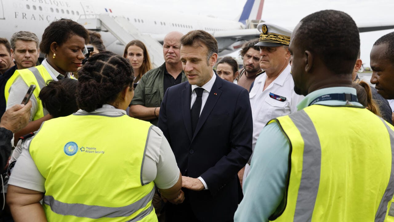 Cyclone Chido : Emmanuel Macron est arrivé dans l'archipel de Mayotte