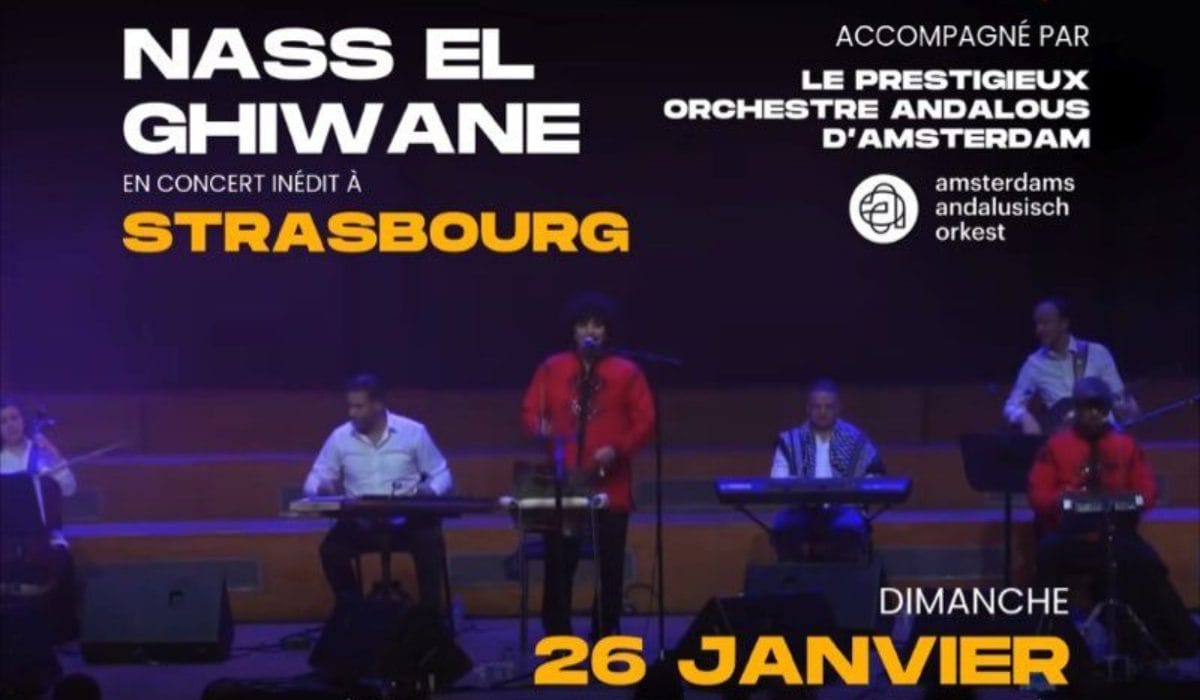 Nass El Ghiwane se produit sur scène à Strasbourg Nass El Ghiwane se produit sur scène à Strasbourg