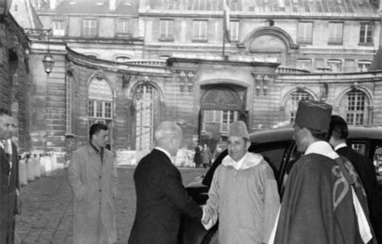 15 février 1956 : le Sultan Mohammed V en France pour l'indépendance