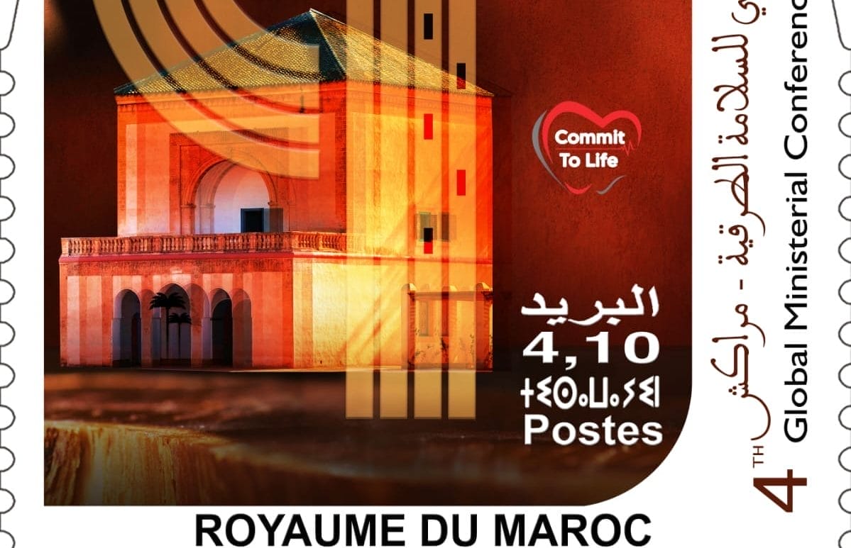 Un timbre spécial sécurité routière by Barid Al-Maghrib