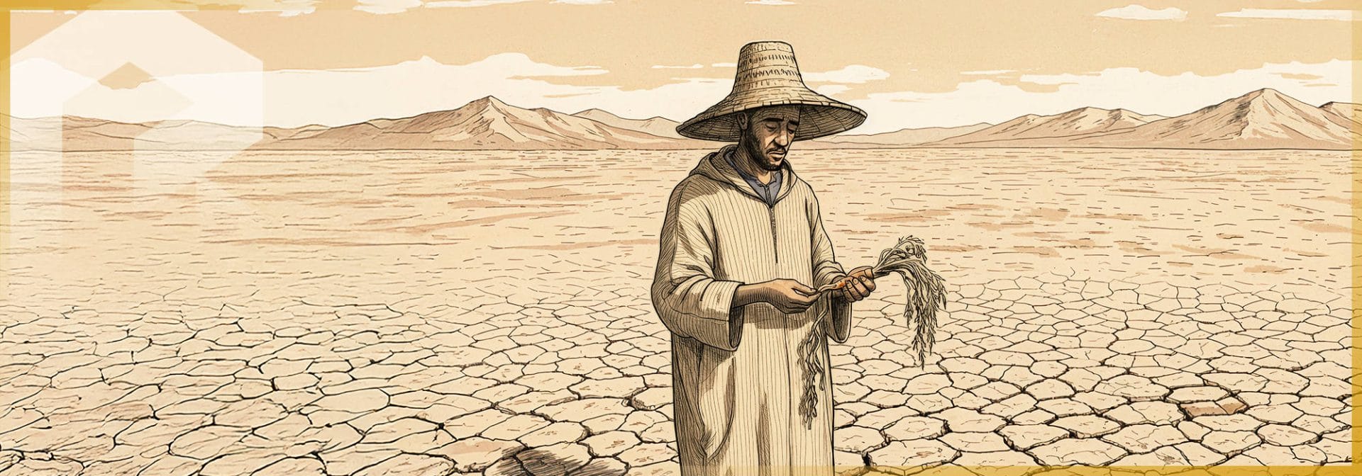Illustration du dossier sur la sécheresse et les difficultés de l'agriculture